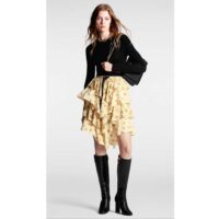 Louis Vuitton Women LV Tiered Floral Print Mini Skirt Silk Eggshell Regular Fit 1AFGO6 (11)