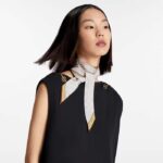 Louis Vuitton Women LV Ultimate Monogram Bandeau Beige Silk Inkjet Print M77777 - Image 8