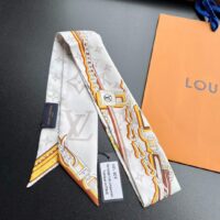 Louis Vuitton Women LV Ultimate Monogram Bandeau Beige Silk Inkjet Print M77777 (8)