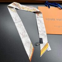 Louis Vuitton Women LV Ultimate Monogram Bandeau Beige Silk Inkjet Print M77777 (8)