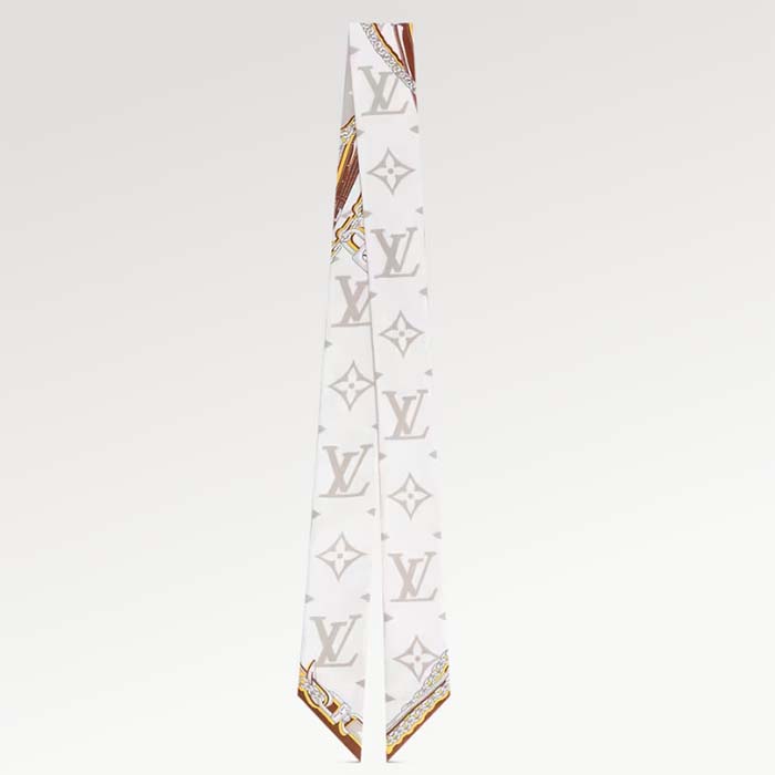 Louis Vuitton Women LV Ultimate Monogram Bandeau Beige Silk Inkjet Print M77777