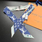 Louis Vuitton Women LV Ultimate Monogram Bandeau Navy Blue Silk Inkjet Print M77778 - Bild 3