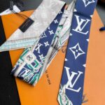 Louis Vuitton Women LV Ultimate Monogram Bandeau Navy Blue Silk Inkjet Print M77778 - Bild 5