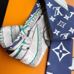 Louis Vuitton Women LV Ultimate Monogram Bandeau Navy Blue Silk Inkjet Print M77778 - Bild 7