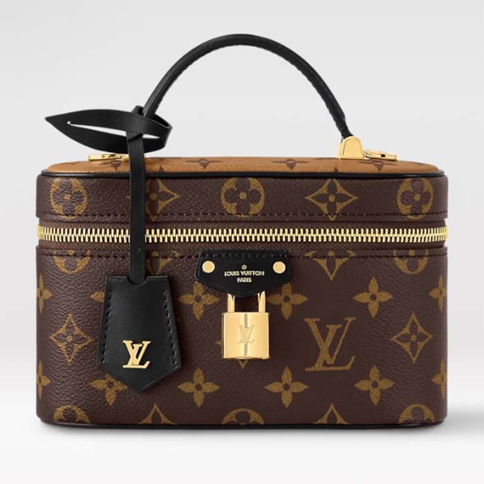 Louis Vuitton Women LV Vanity Chain Pouch Brown Monogram Coated Canvas M47125