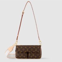 Louis Vuitton Women LV Vibe Monogram Coated Canvas Natural Cowhide-Leather M46999 (7)