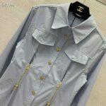 Louis Vuitton Women LV Zipper Waist Shirt Dress Cotton Blue Regular Fit 1AFDF8 - Image 5