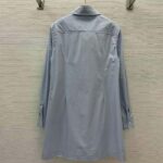 Louis Vuitton Women LV Zipper Waist Shirt Dress Cotton Blue Regular Fit 1AFDF8 - Image 3