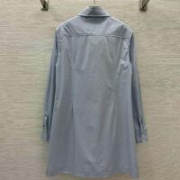 Louis Vuitton Women LV Zipper Waist Shirt Dress Cotton Blue Regular Fit 1AFDF8 (1)