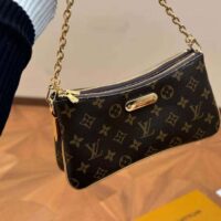 Louis Vuitton Women Liv Pochette Monogram Coated Canvas Natural Cowhide Leather M83008 (8)