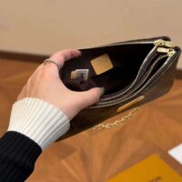 Louis Vuitton Women Liv Pochette Monogram Coated Canvas Natural Cowhide Leather M83008 (8)