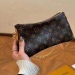 Louis Vuitton Women Liv Pochette Monogram Coated Canvas Natural Cowhide Leather M83008 - Bild 5