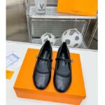 Louis Vuitton Women Romy Flat Ballerina Black Lambskin Leather LV Twist 1ACUKM – Bild 4