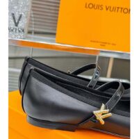 Louis Vuitton Women Romy Flat Ballerina Black Lambskin Leather LV Twist 1ACUKM (9)