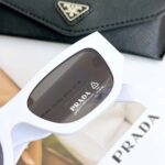 Prada Unisex Prada Symbole Sunglasses Acetate Frame Front Chalk White Standard Fit - immagine 6
