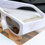 Prada Unisex Prada Symbole Sunglasses Acetate Frame Front Chalk White Standard Fit - immagine 7