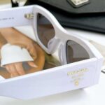 Prada Unisex Prada Symbole Sunglasses Acetate Frame Front Chalk White Standard Fit - immagine 5