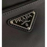 Prada Unisex Re-Nylon Bag Black Zipped Pocket Metal Hardware Zipper Closure (1)