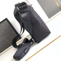 Prada Unisex Re-Nylon Bag Black Zipped Pocket Metal Hardware Zipper Closure (1)