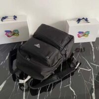 Prada Unisex Re-Nylon Saffiano Leather Backpack Black Fabric Zipper (2)