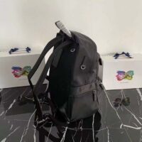 Prada Unisex Re-Nylon Saffiano Leather Backpack Black Fabric Zipper (2)