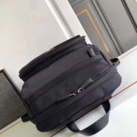 Prada Unisex Re-Nylon Saffiano Leather Backpack Black Fabric Zipper Closure (10)