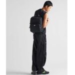 Prada Unisex Re-Nylon Saffiano Leather Backpack Black Fabric Zipper Closure - immagine 11