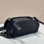 Prada Unisex Re-Nylon Saffiano Leather Shoulder Bag Black Fabric - Bild 5