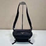 Prada Unisex Re-Nylon Saffiano Leather Shoulder Bag Black Fabric - Bild 2
