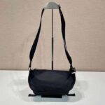 Prada Unisex Re-Nylon Saffiano Leather Shoulder Bag Black Fabric - Bild 3