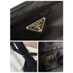 Prada Unisex Re-Nylon Saffiano Leather Shoulder Bag Black Fabric Flap – Bild 10