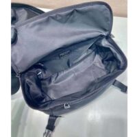 Prada Unisex Re-Nylon Saffiano Leather Shoulder Bag Black Fabric Flap Closure (2)