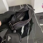 Prada Unisex Re-Nylon Saffiano Shoulder Bag Black Zipper Closure Fabric - Bild 10