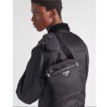 Prada Unisex Re-Nylon Saffiano Shoulder Bag Black Zipper Closure Fabric Leather - Imagen 10