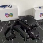 Prada Unisex Re-Nylon Saffiano Shoulder Bag Black Zipper Closure Fabric Leather - Imagen 6