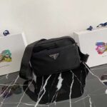 Prada Unisex Re-Nylon Saffiano Shoulder Bag Zipper Closure Fabric Leather - immagine 2