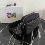 Prada Unisex Re-Nylon Saffiano Shoulder Bag Zipper Closure Fabric Leather - immagine 3