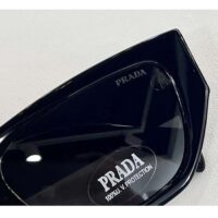 Prada Unisex Sunglasses Prada Logo Frame Compatible Graduated Lenses Black Standard Fit (3)