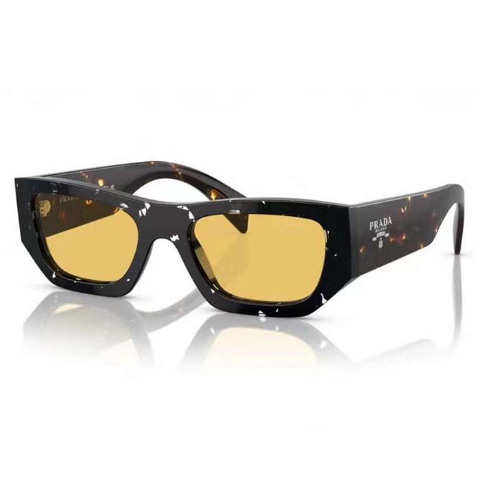 Prada Unisex Sunglasses Prada Logo Frame Compatible Graduated Lenses Standard Fit