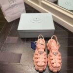 Prada Women Monolith Foam Rubber Sandals Enameled Metal Triangle Logo - Imagen 6