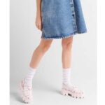 Prada Women Monolith Foam Rubber Sandals Enameled Metal Triangle Logo - Imagen 11