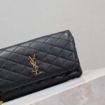 Saint Laurent YSL Women Black Gaby Chain Phone Holder Quilted Lambskin Metal – Bild 7
