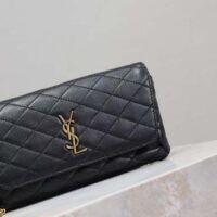 Saint Laurent YSL Women Black Gaby Chain Phone Holder Quilted Lambskin Metal (3)