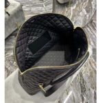 Saint Laurent YSL Women ES Giant Travel Bag Black Gold Quilted Calfskin Leather - Image 10