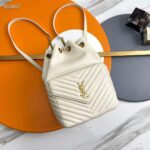 Saint Laurent YSL Women Joe Backpack Lambskin White Leather - Imagen 2