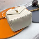 Saint Laurent YSL Women Joe Backpack Lambskin White Leather - Imagen 5