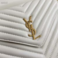 Saint Laurent YSL Women Joe Backpack Lambskin White Leather (3)