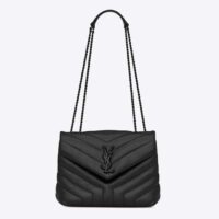 Saint Laurent YSL Women Loulou Small Quilted Leather Black Calfskin Leather (11)