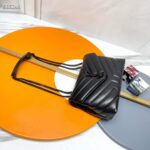 Saint Laurent YSL Women Loulou Small Quilted Leather Black Calfskin Leather – Image 4