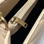 Saint Laurent YSL Women Medium Quilted Leather Beige Calfskin Leather Brass - Bild 8